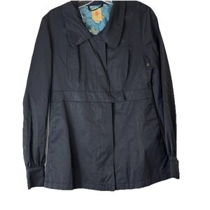 Tulle‎ Anthropologie Black Barn Chore Utility Rain  Coat Sz M Style A7275
